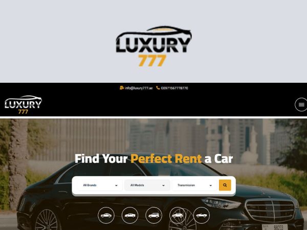 Web Design- تصميم مواقع- تطوير مواقع- تاجير سيارات فارهة- لوكشري777